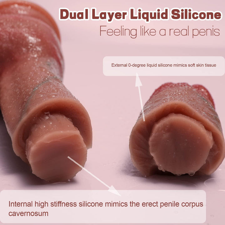 10.5 Inch Soft Silicone Dildo Realistic Dildos Feels Like Skin - Delightor