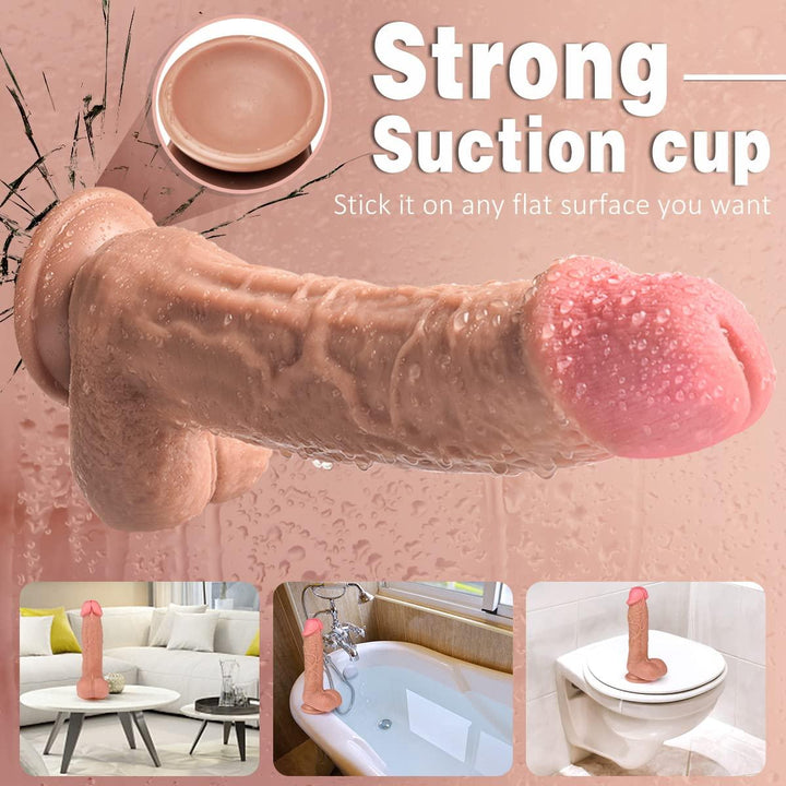 10 Inch Dual-Density Silicone Realistic Dildo - Delightor