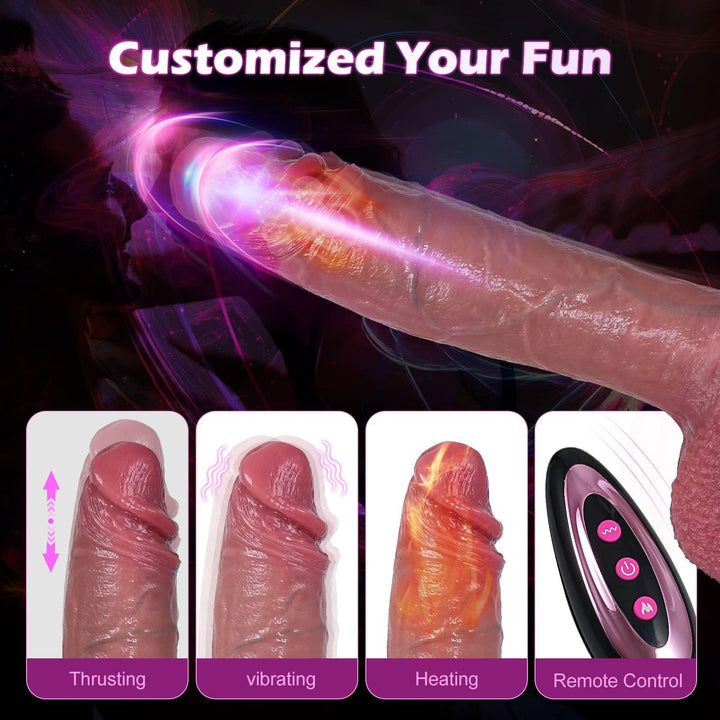 10" Realistic Silicone Dildo Strong Suction Cup Vibrator - Delightor