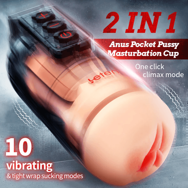 2 in 1 APP Control Pocket Pussy Male Stroker - Delightor