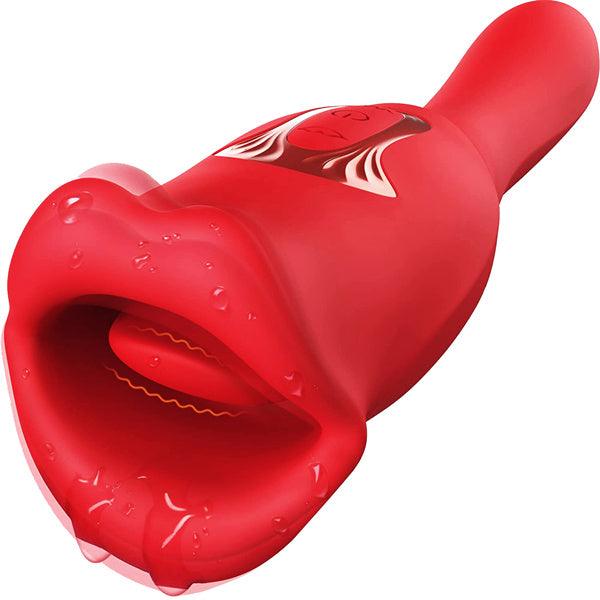 2 in 1 Bite Me French Kisser Rose Wand - Delightor