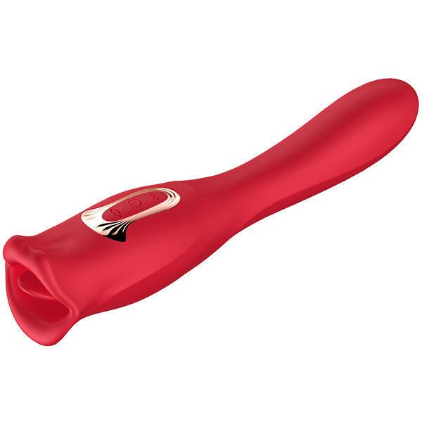 2 in 1 Bite Me French Kisser Rose Wand - Delightor