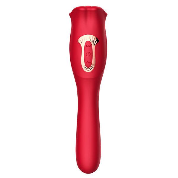 2 in 1 Bite Me French Kisser Rose Wand - Delightor