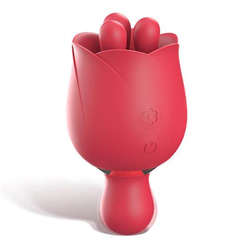 2in1 Rotating Rose Vibrator Andrea - Delightor