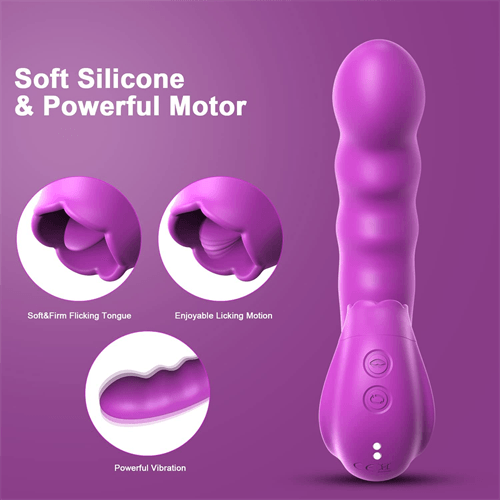 3 in 1 Clitoral Licking Rotating G Spot Vibrator - Delightor