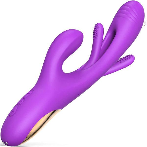 3IN1 Flapping Rabbit Vibrator Red - Delightor