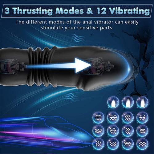 3IN1 Thrusting Anal Vibrator Cherry - Delightor