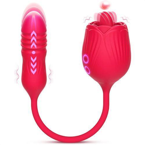 4IN1 Rose Sex Stimulator Vibrator Maria Red - Delightor