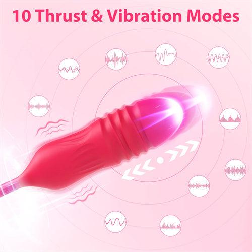 4IN1 Rose Sex Stimulator Vibrator Maria Red - Delightor