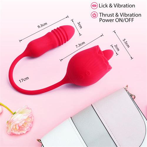 4IN1 Rose Sex Stimulator Vibrator Maria Red - Delightor