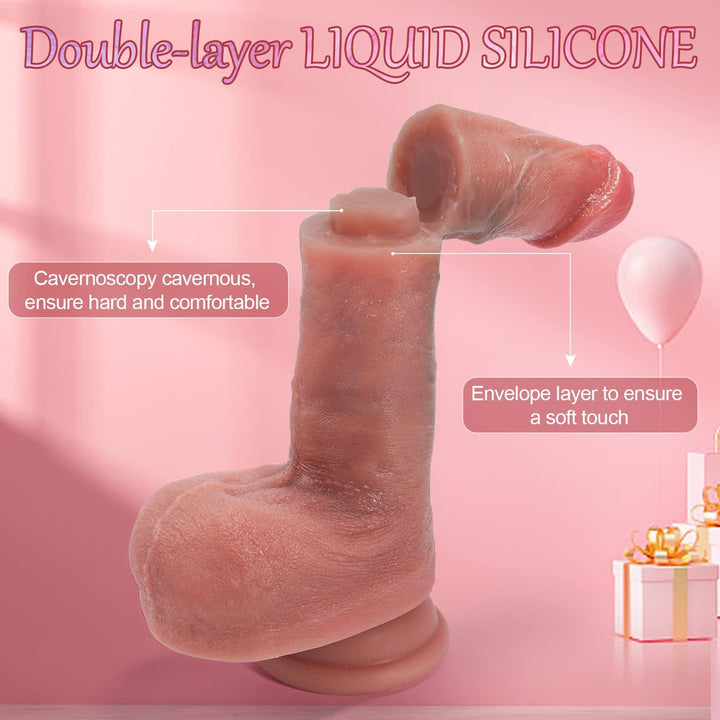 7.3 Inch Lifelike Dildo with Balls for G-Spot Stimulation - Delightor