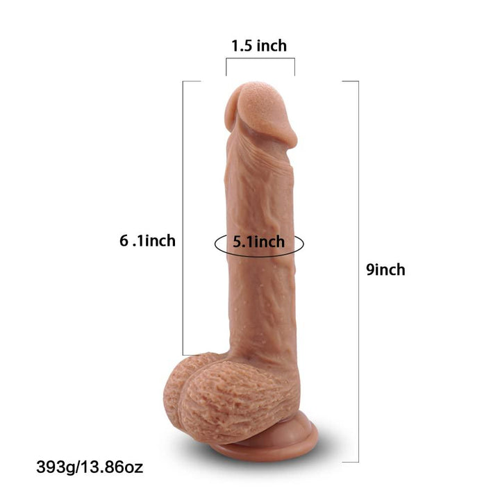 9 Inch Silicone Realistic Dildo Soft Large Dildos - Delightor