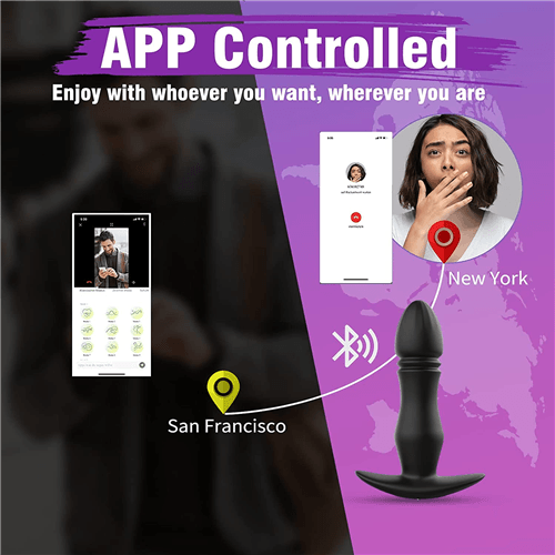 9 Modes Vibrating Butt Plug with App & Remote Control Vibrator - Delightor