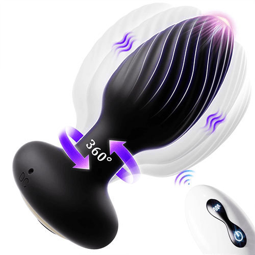 9 Vibration & 9 Rotation Anal Vibrating Butt Plug - Delightor