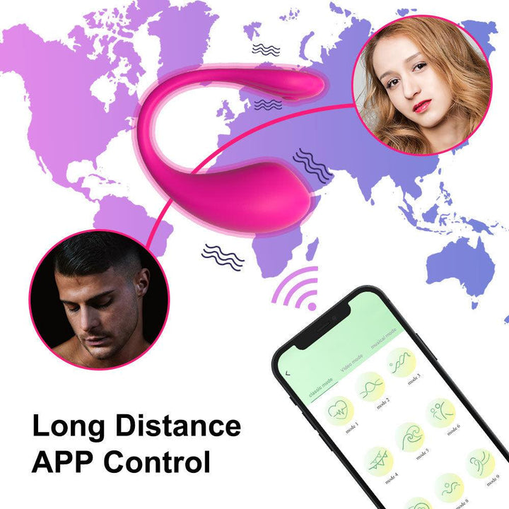 APP Control Vibrator Stimulator Rose Red - Delightor