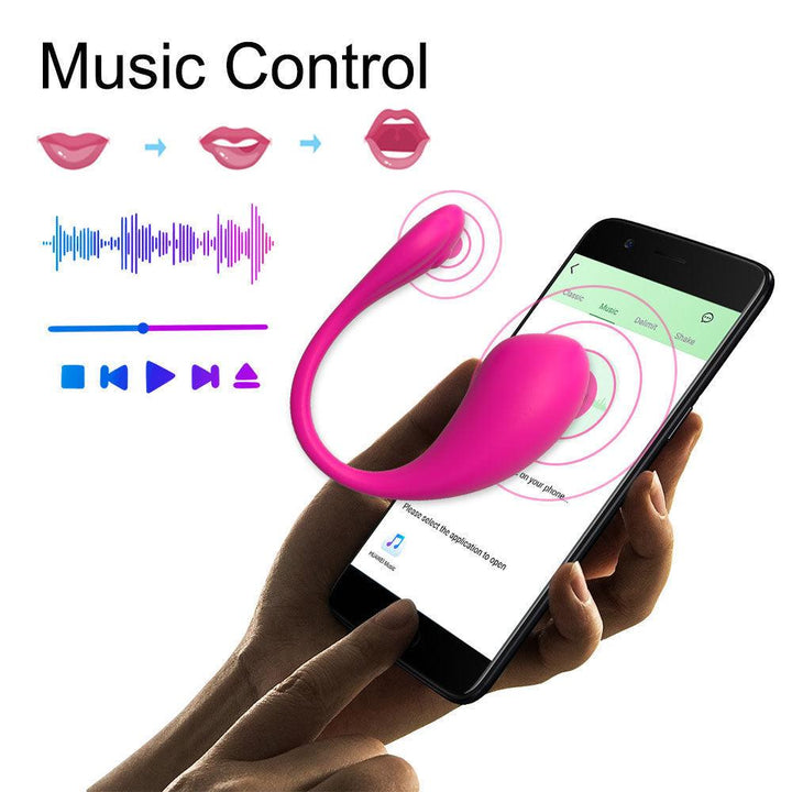 APP Control Vibrator Stimulator Rose Red - Delightor