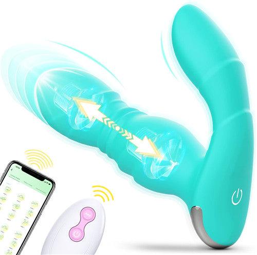 App＆Remote Control Thrusting Vibrator Thrusting Nancee Hot Pink - Delightor