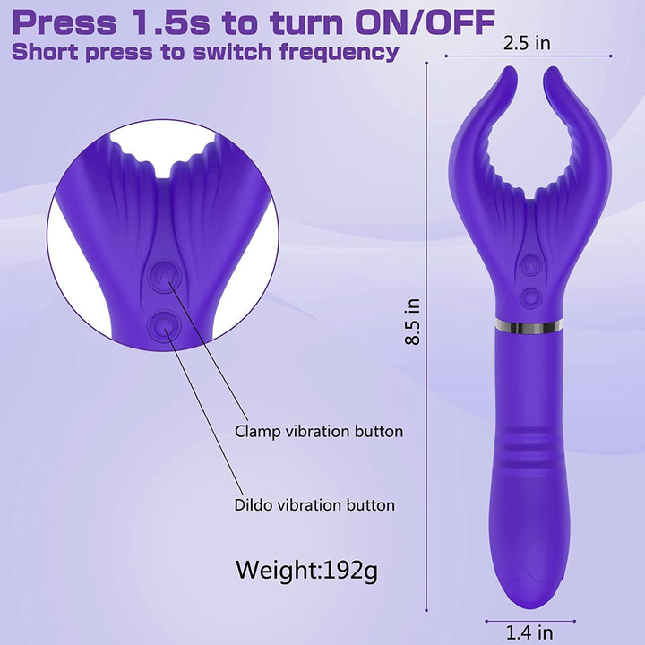 Clamp Clitoral Vibrator Rosabelle Purple - Delightor