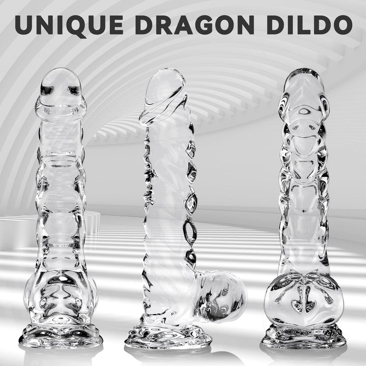 Clear Dildo 9 Inch G spot Monster Dildo - Delightor