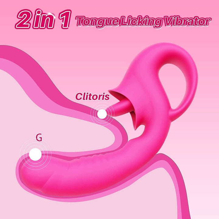 Clitoral Licking G Spot Vibrator Beli Hot Pink - Delightor