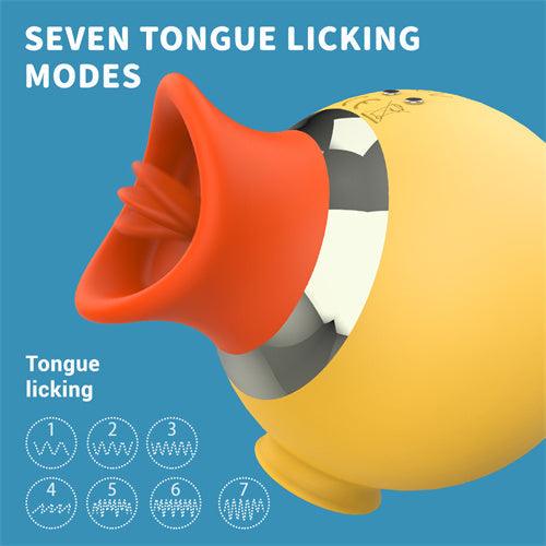 Duck Licking Sucking Vibrator Yellow - Delightor