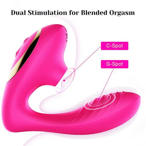 G spot Clitoral Sucking Vibrator Eugene Hot Pink - Delightor