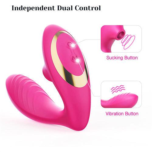 G spot Clitoral Sucking Vibrator Eugene Hot Pink - Delightor