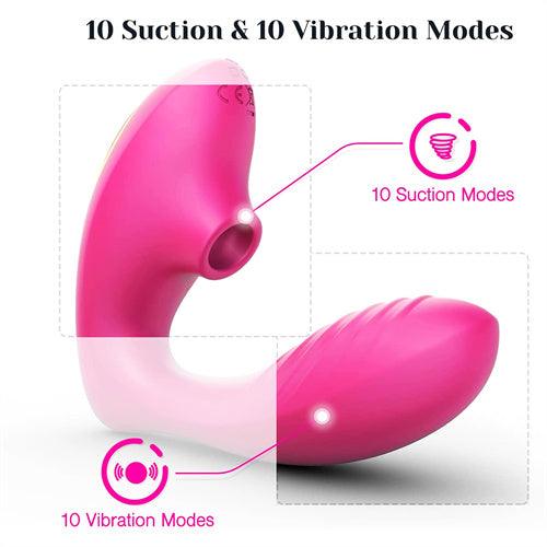 G spot Clitoral Sucking Vibrator Eugene Hot Pink - Delightor