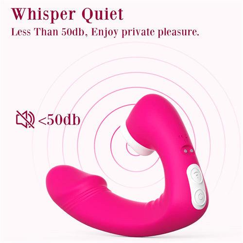 G-spot Dildo Clitoral Licking Vibrator Afra Hot Pink - Delightor