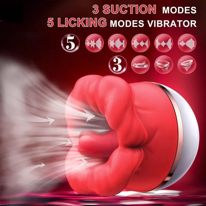 I Don't Kiss Tongue Licking Suction Vibrator Women Clitoris Stimulator - Delightor