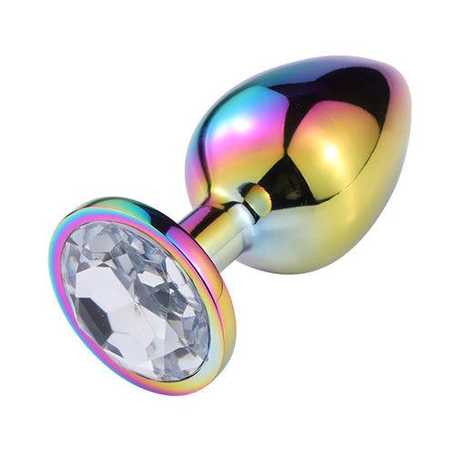 Jeweled Rainbow Butt Plug - Delightor