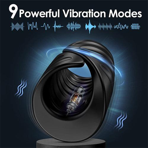 Male Masturbator Penis Training Vibrator with APP Control Black - Delightor