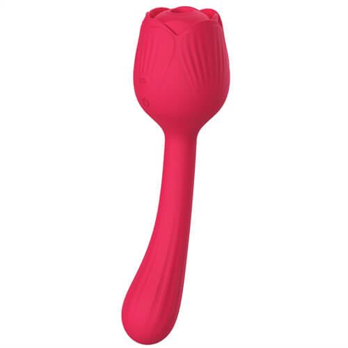 New 2 in 1 Sucking Long Rose Toy - Delightor