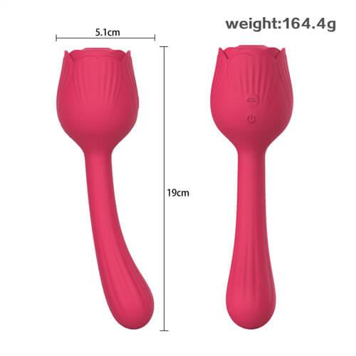 New 2 in 1 Sucking Long Rose Toy - Delightor