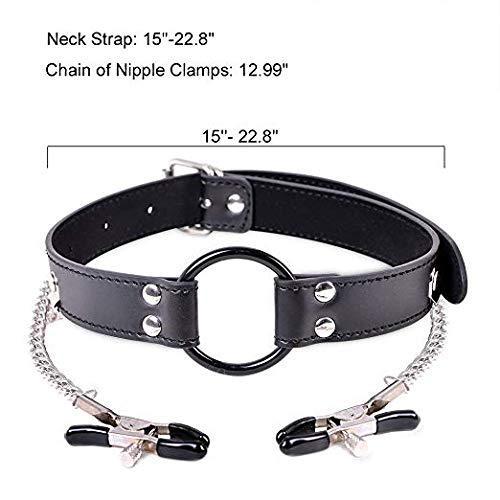 Nipple Clamp Chest Harness Breast Neck Collar Restraint Bondage - Delightor