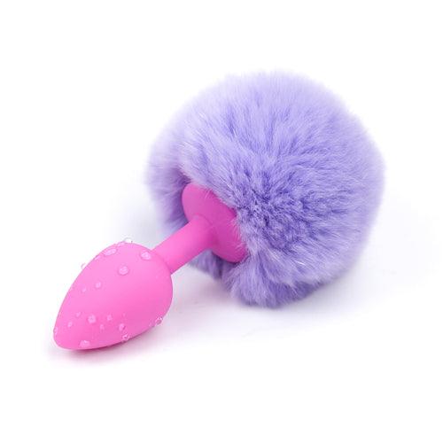 Rabbit Tail Butt Plug_ Light Purple&Pink - Delightor