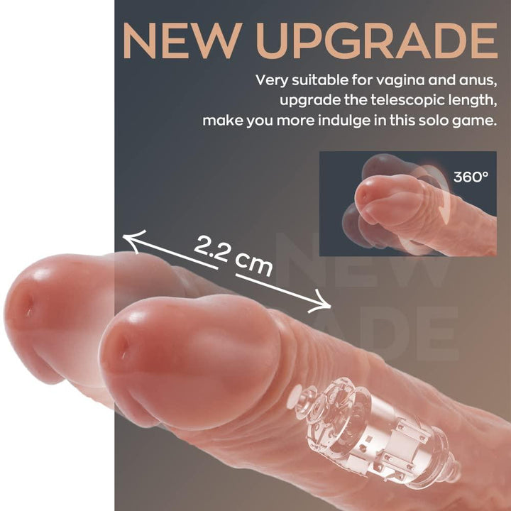 Realistic Thrusting Dildo Vibrator with 360° Rotation & Heating - Delightor