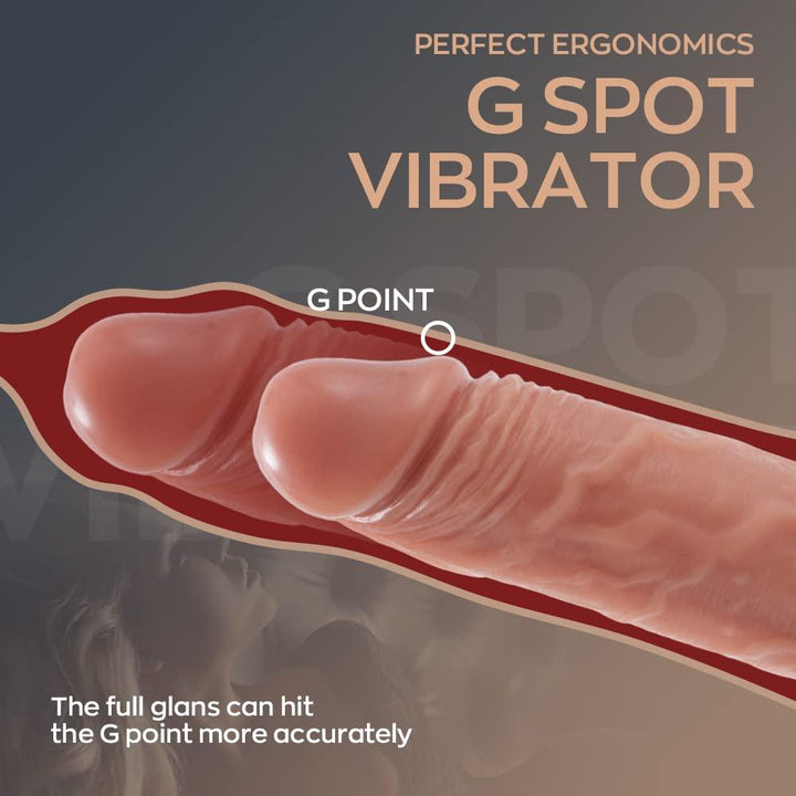 Realistic Thrusting Dildo Vibrator with 360° Rotation & Heating - Delightor