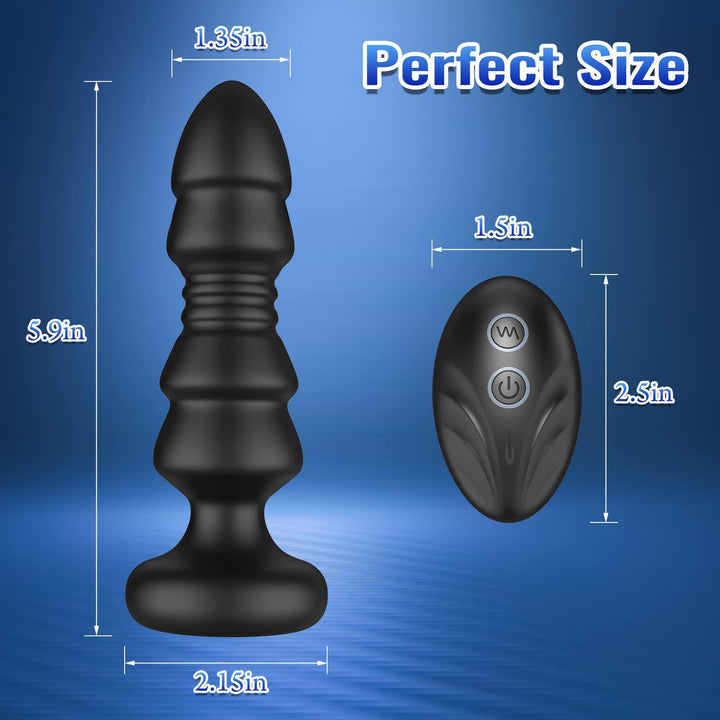 Remote Control Anal Training Set Vibrating Butt Plug for Male & Female - Delightor