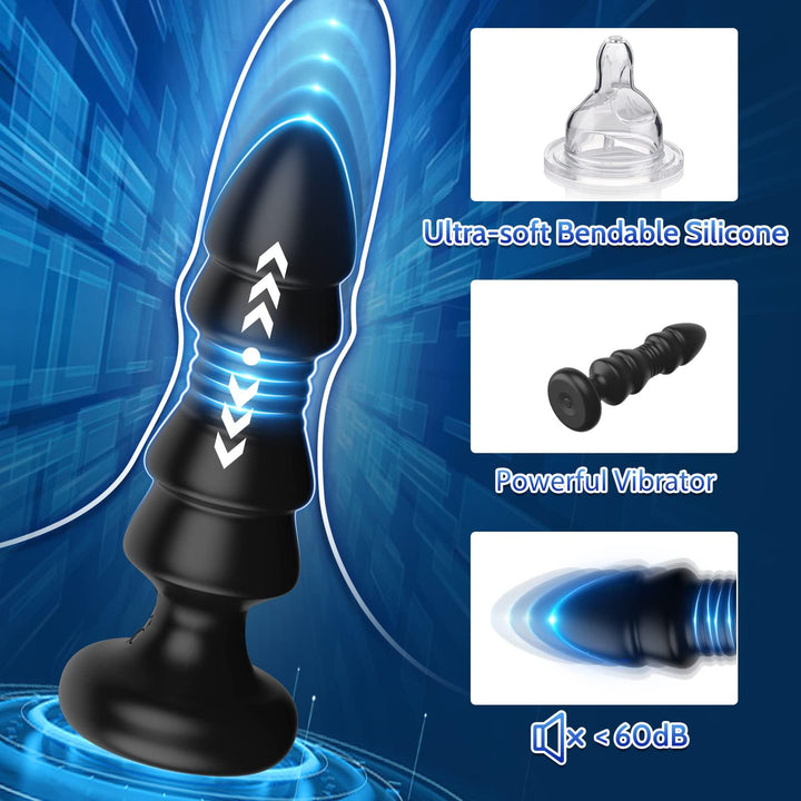 Remote Control Anal Training Set Vibrating Butt Plug for Male & Female - Delightor