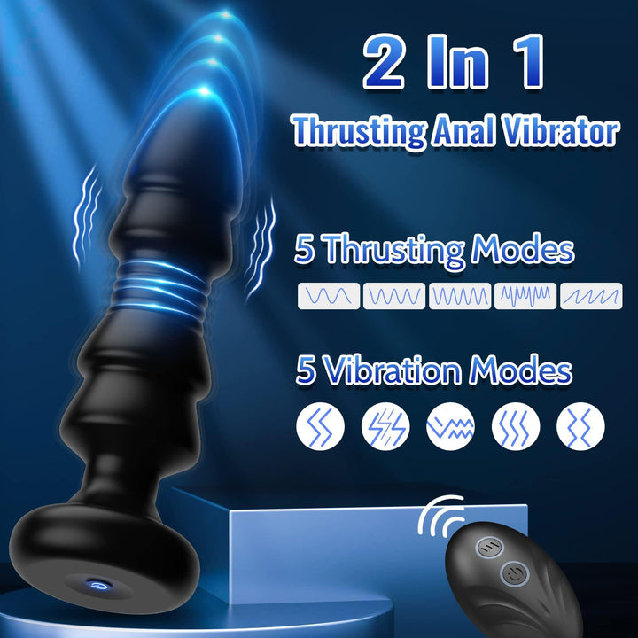 Remote Control Anal Training Set Vibrating Butt Plug for Male & Female - Delightor