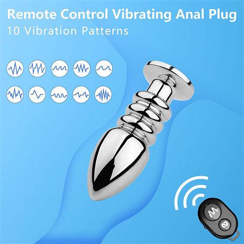 Remote Control Stainless Steel Anal Vibrator Crystal - Delightor