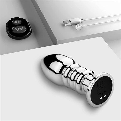 Remote Control Stainless Steel Anal Vibrator Crystal - Delightor