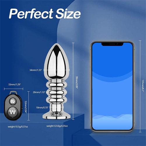 Remote Control Stainless Steel Anal Vibrator Crystal - Delightor