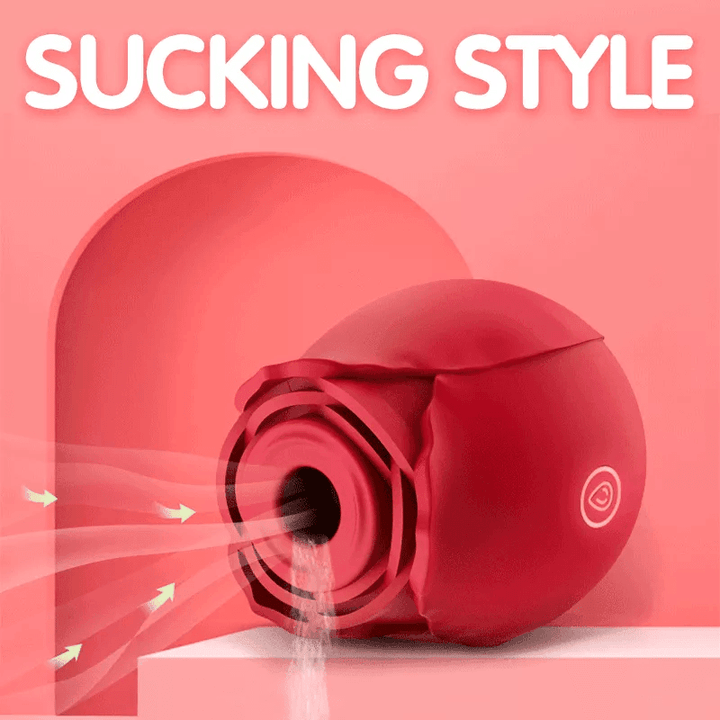 Rose Licking Sucking Vibrator Vagina Clitoral Nipple Stimulator Toy - Delightor