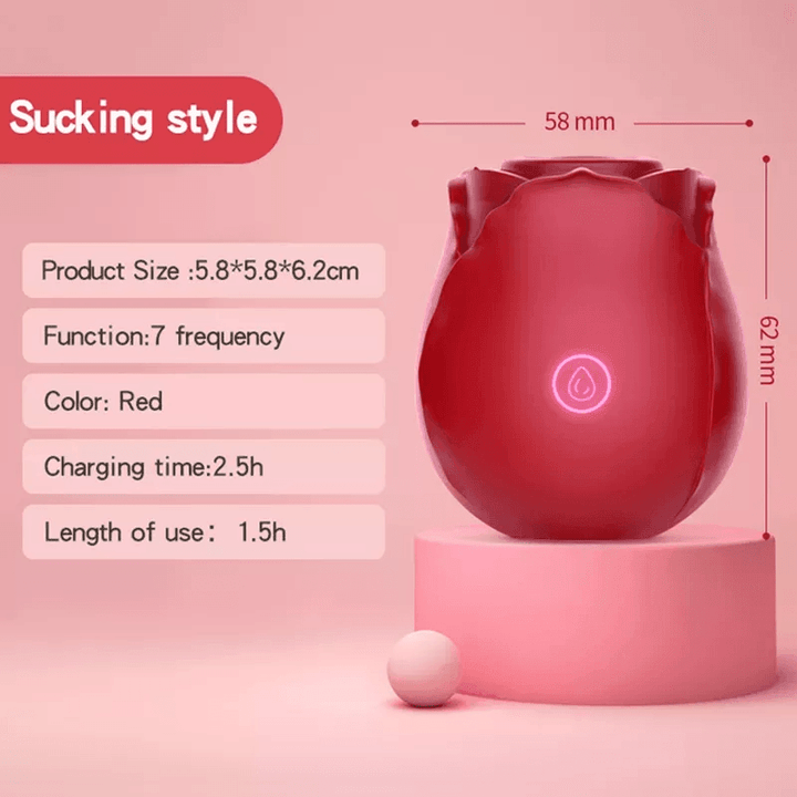 Rose Licking Sucking Vibrator Vagina Clitoral Nipple Stimulator Toy - Delightor