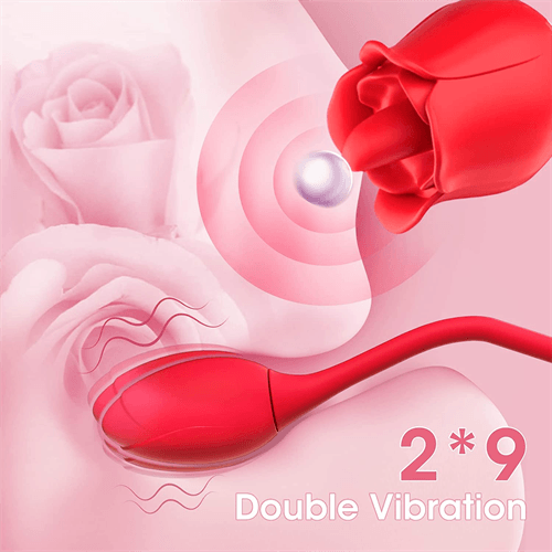 Rose Licking Vibrator Red - Delightor