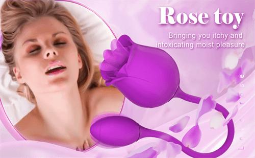 Rose Licking Vibrator Red - Delightor