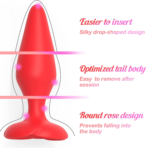 Rose Silicone Butt Plug - Delightor