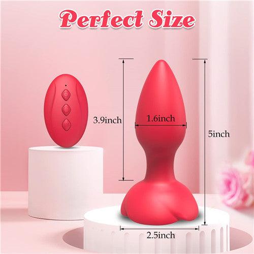 Rose Vibrating Anal Plug - Delightor